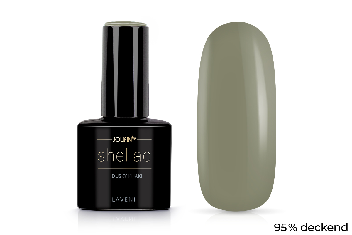 Jolifin LAVENI Shellac - dusky khaki 10ml