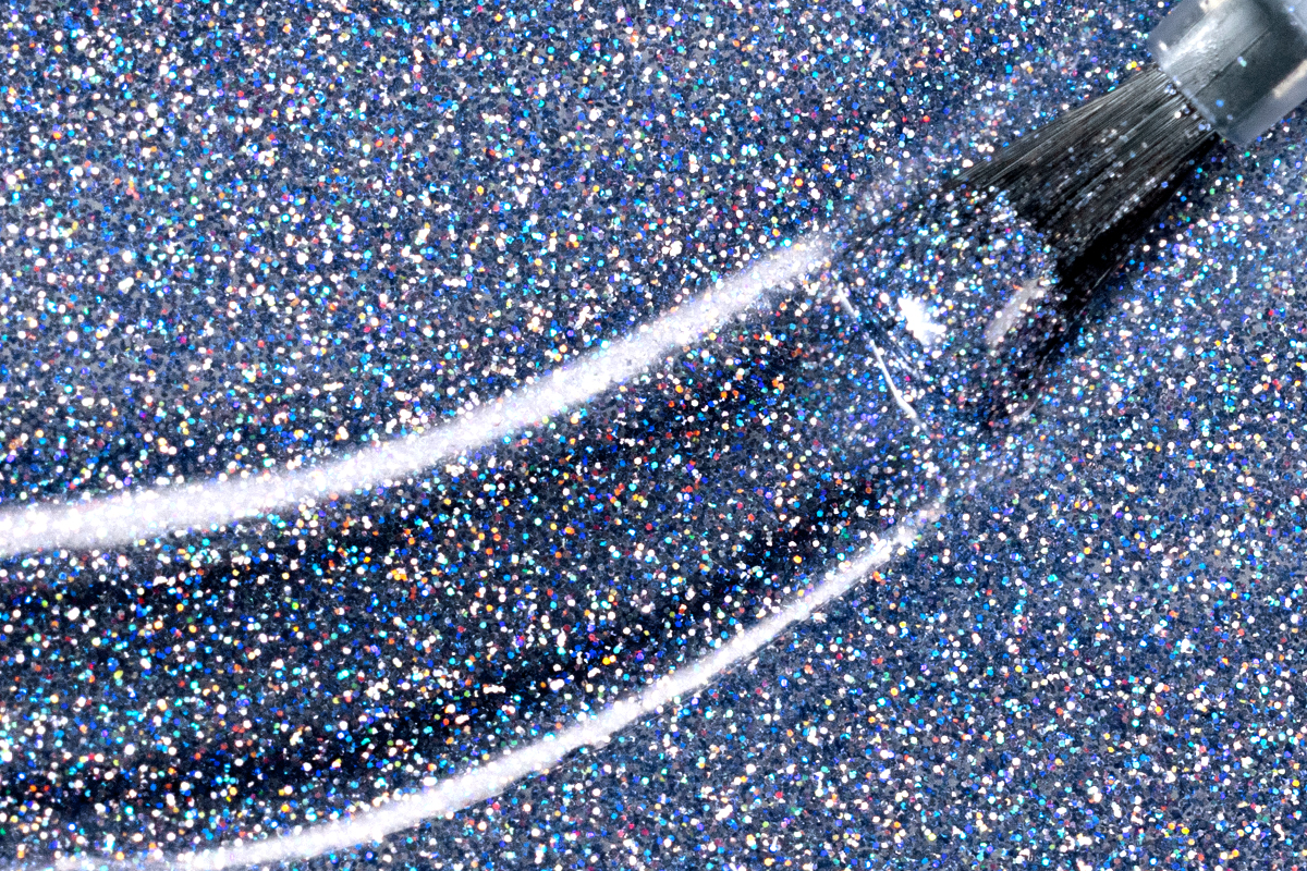 Jolifin LAVENI Shellac - extreme unicorn blue Glitter 10ml