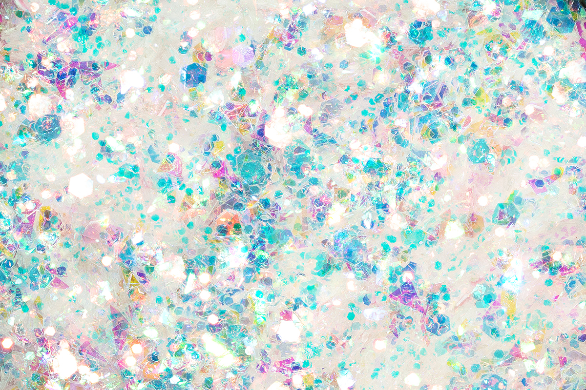 Jolifin LAVENI Mermaid Flakes Glitter - white cream