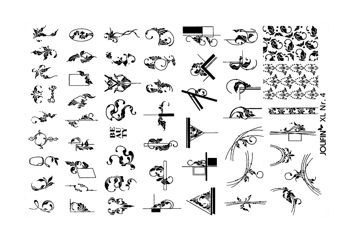 Jolifin Stamping-Schablone XL - Nr. 4