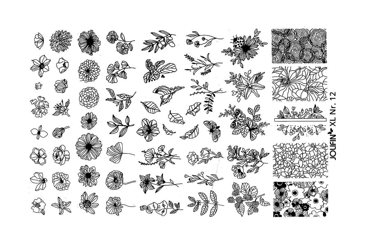 Jolifin Stamping-Schablone XL - Nr. 12