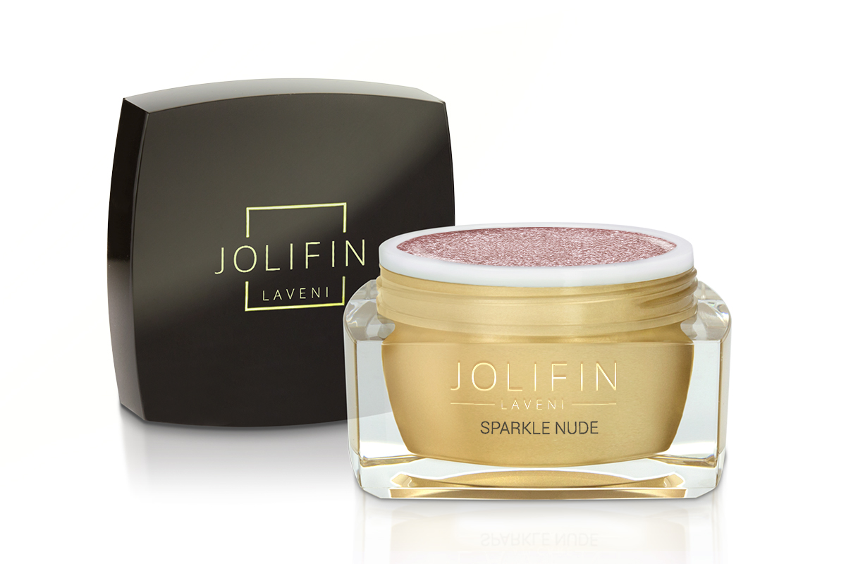 Jolifin LAVENI Farbgel - sparkle nude 5ml