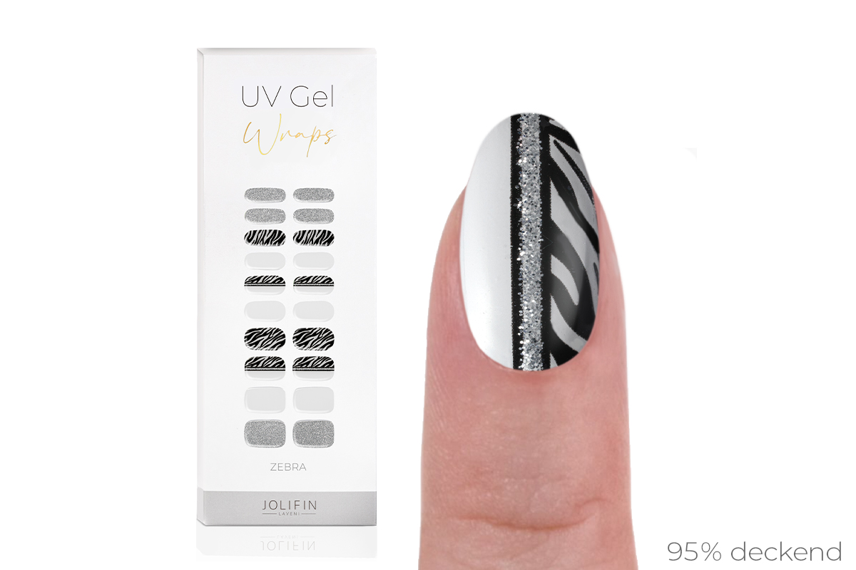 Jolifin LAVENI UV Gel-Wraps - zebra