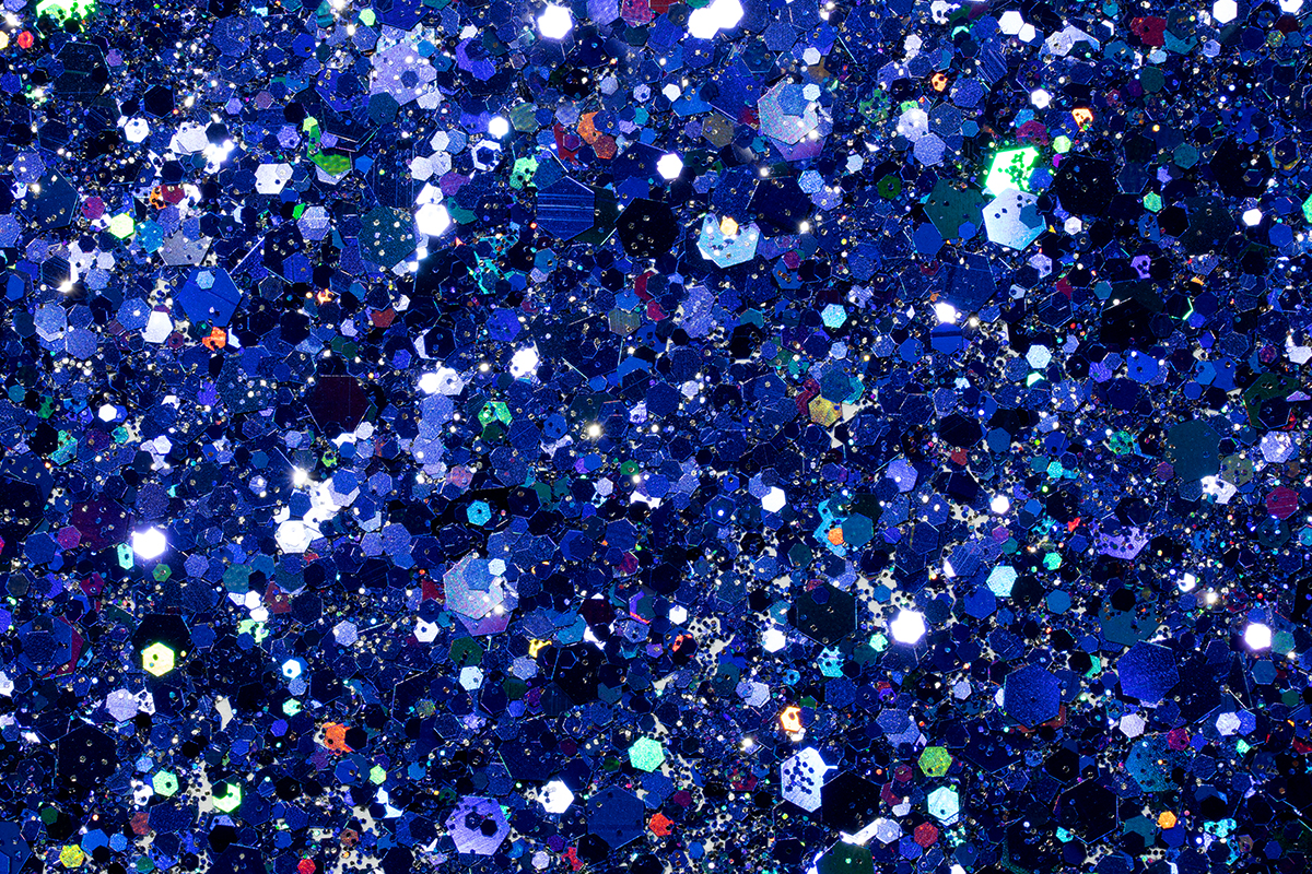 Jolifin Hexagon Glittermix - hologramm blue