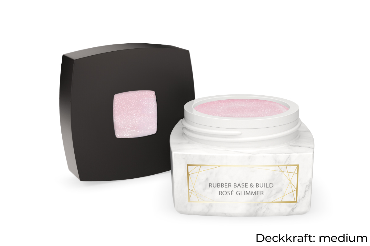 Jolifin LAVENI PRO - Rubber Base & Build rosé Glimmer 15ml