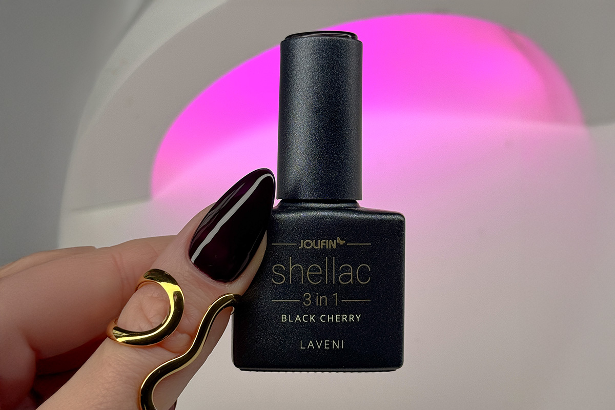 Jolifin LAVENI 3in1 Shellac - black cherry 10ml