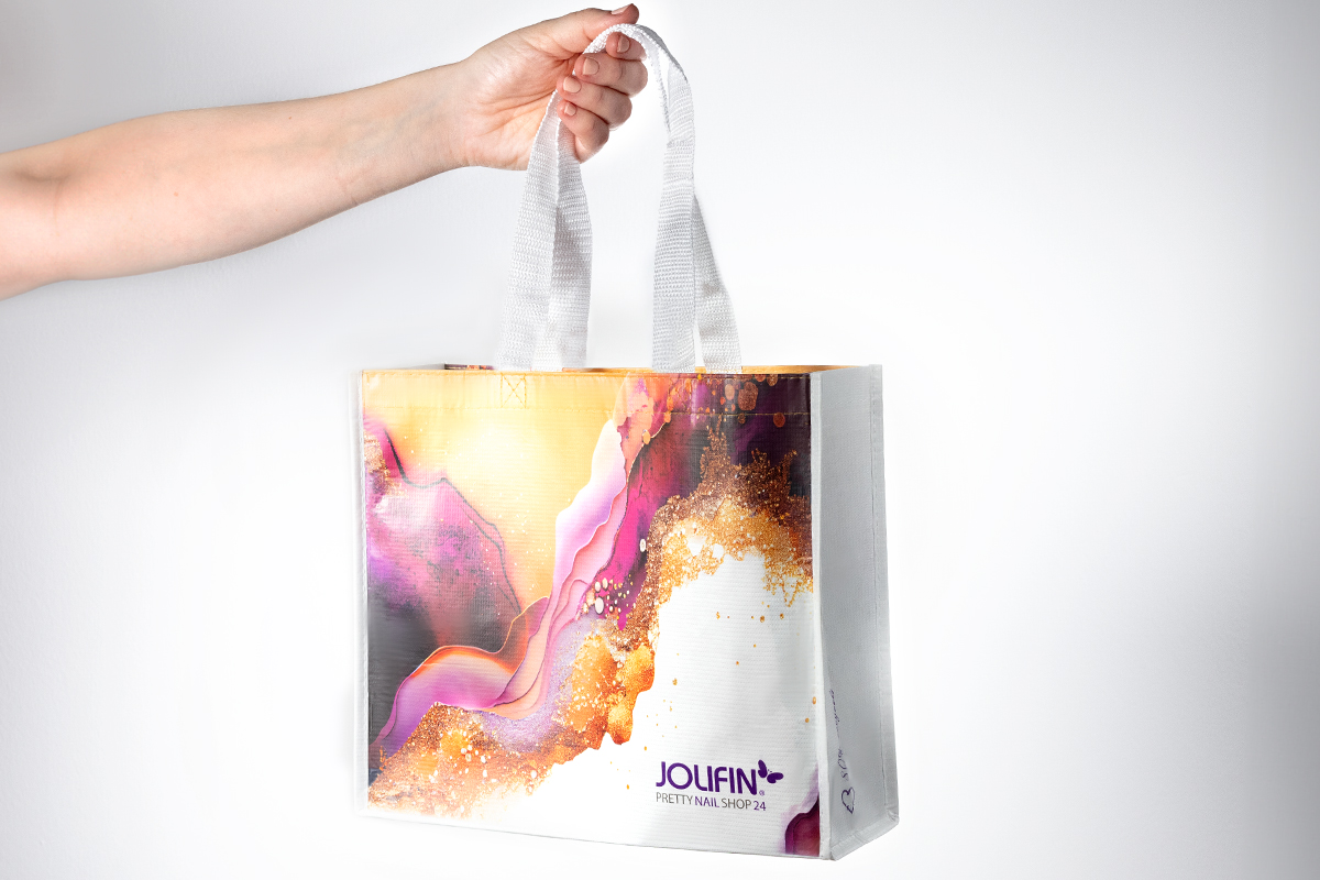 Jolifin Shopping-Bag M - marble pink