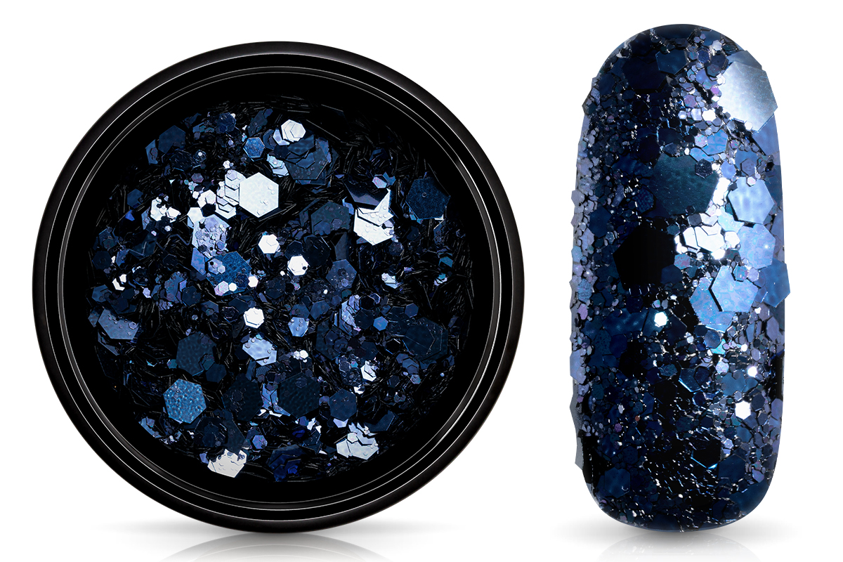 Jolifin LAVENI Sparkle Glitter - deep blue night