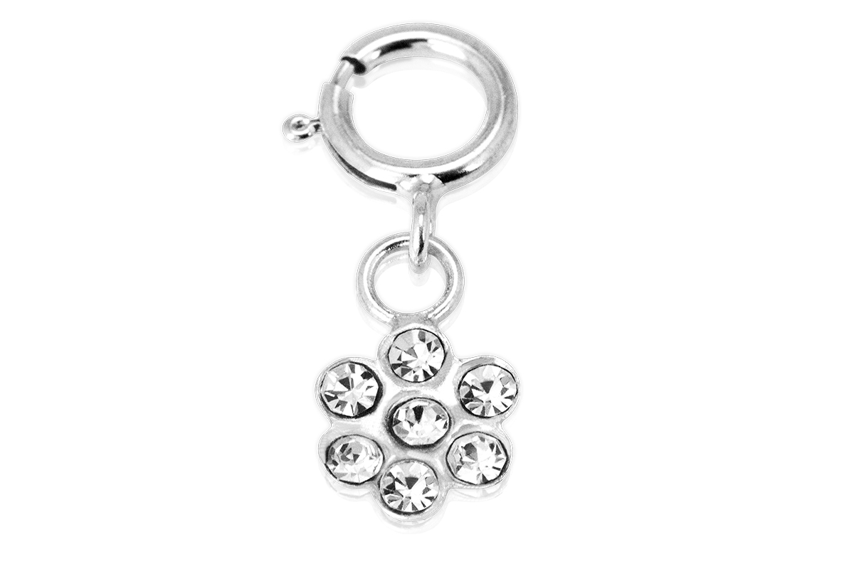 Jolifin Nagel-Piercing Blume - klar