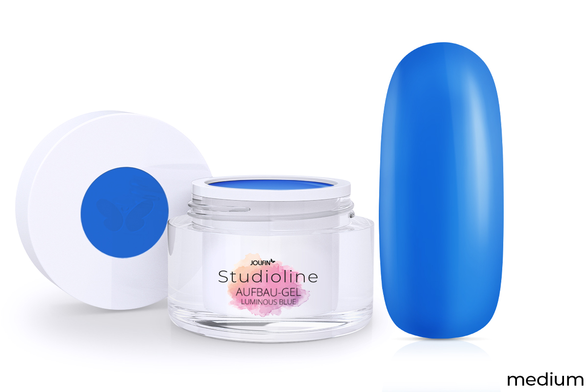 Jolifin Studioline Aufbau-Gel - luminous blue 15ml