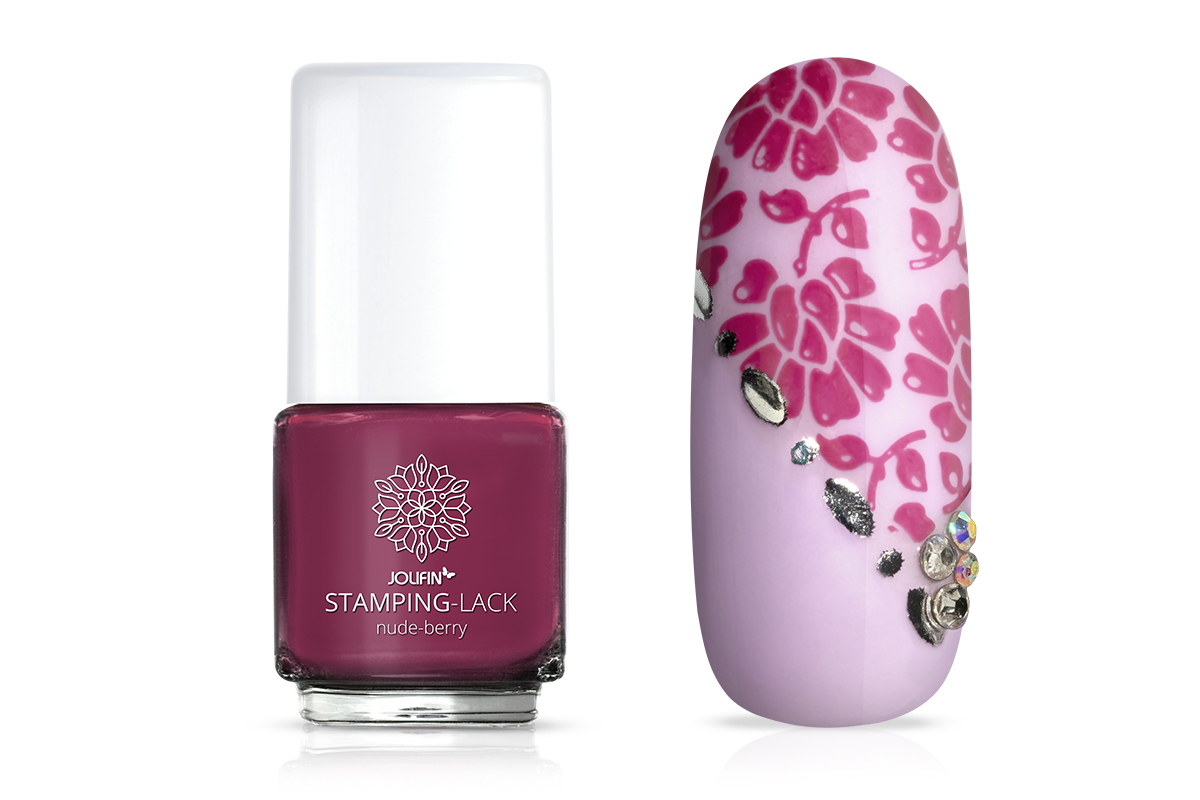 Jolifin Stamping polish - nude-berry 12ml
