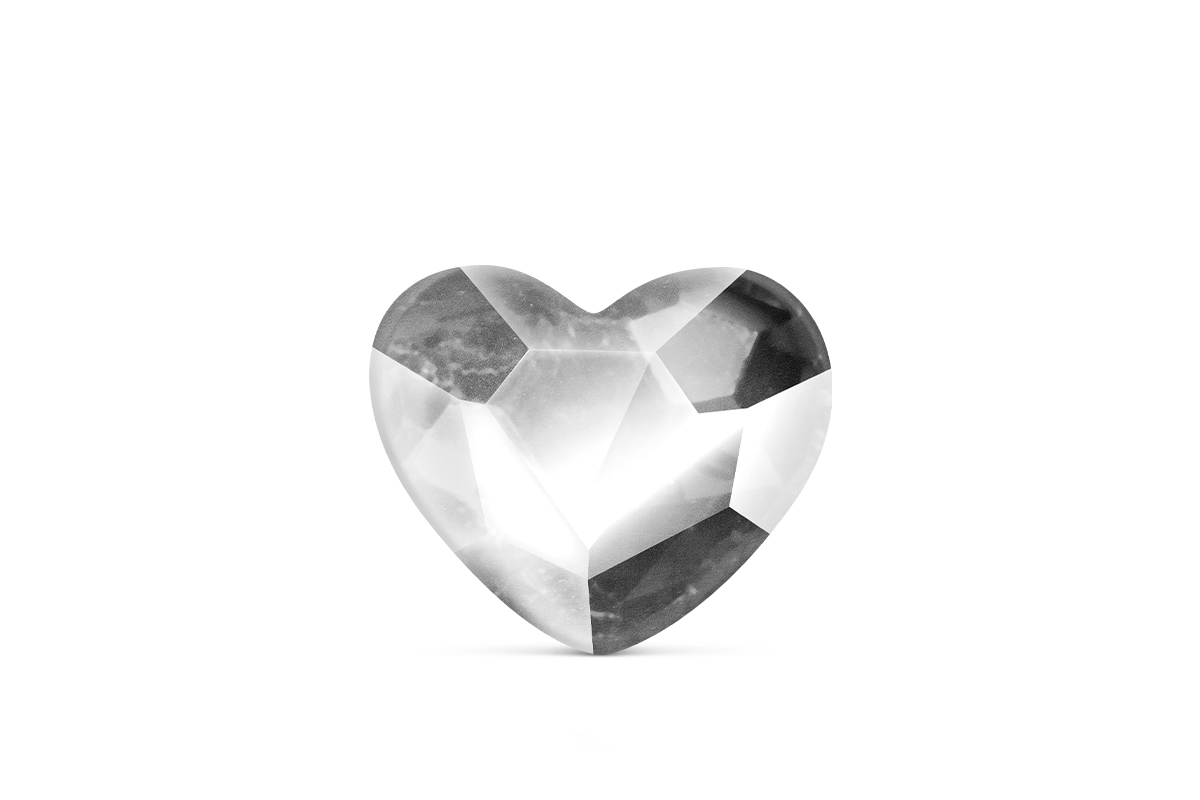 Jolifin LAVENI Strass-Diamonds - clear hearts