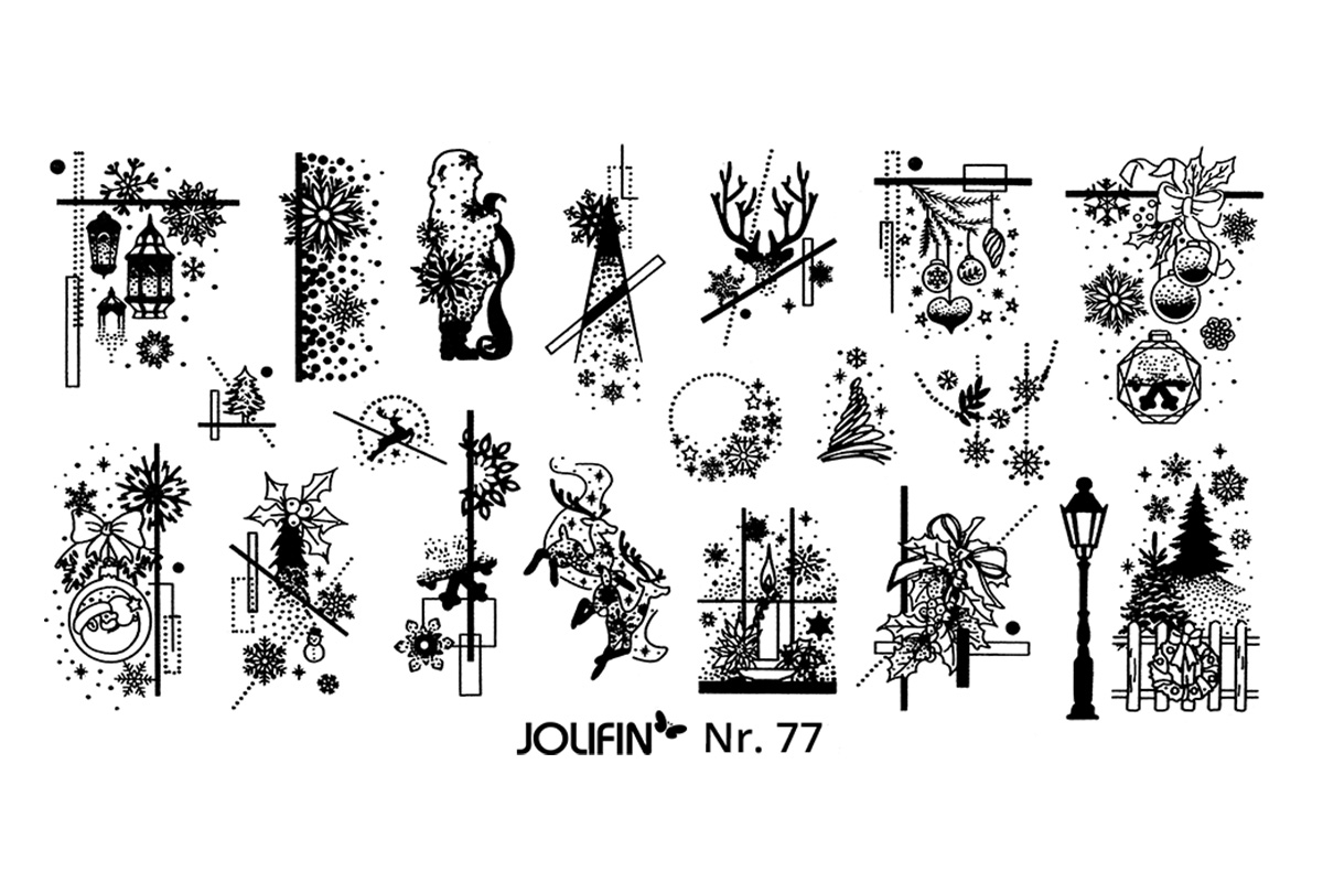 Jolifin Stamping-Schablone Nr. 77