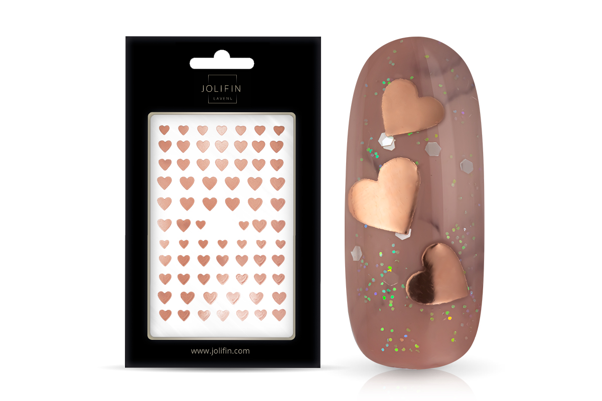 Jolifin LAVENI Sticker - Hearts rosé-gold