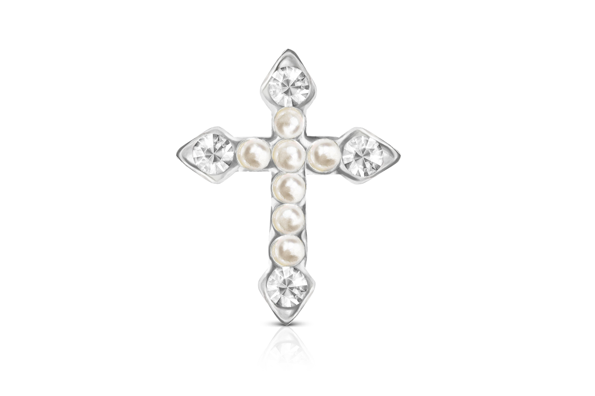 Jolifin Overlay pearl cross