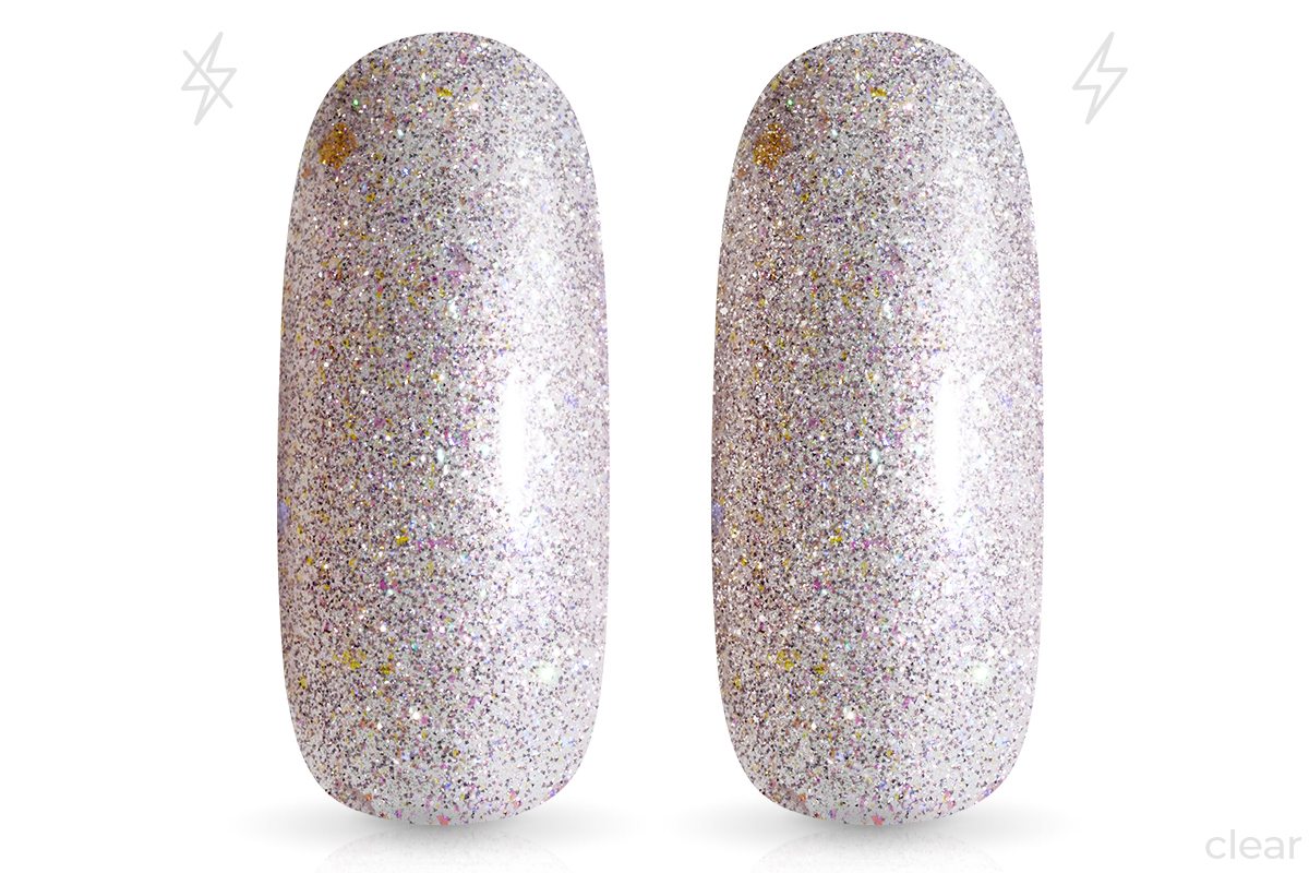  Jolifin LAVENI Shellac - FlashOn rosy frozen Flakes 10ml