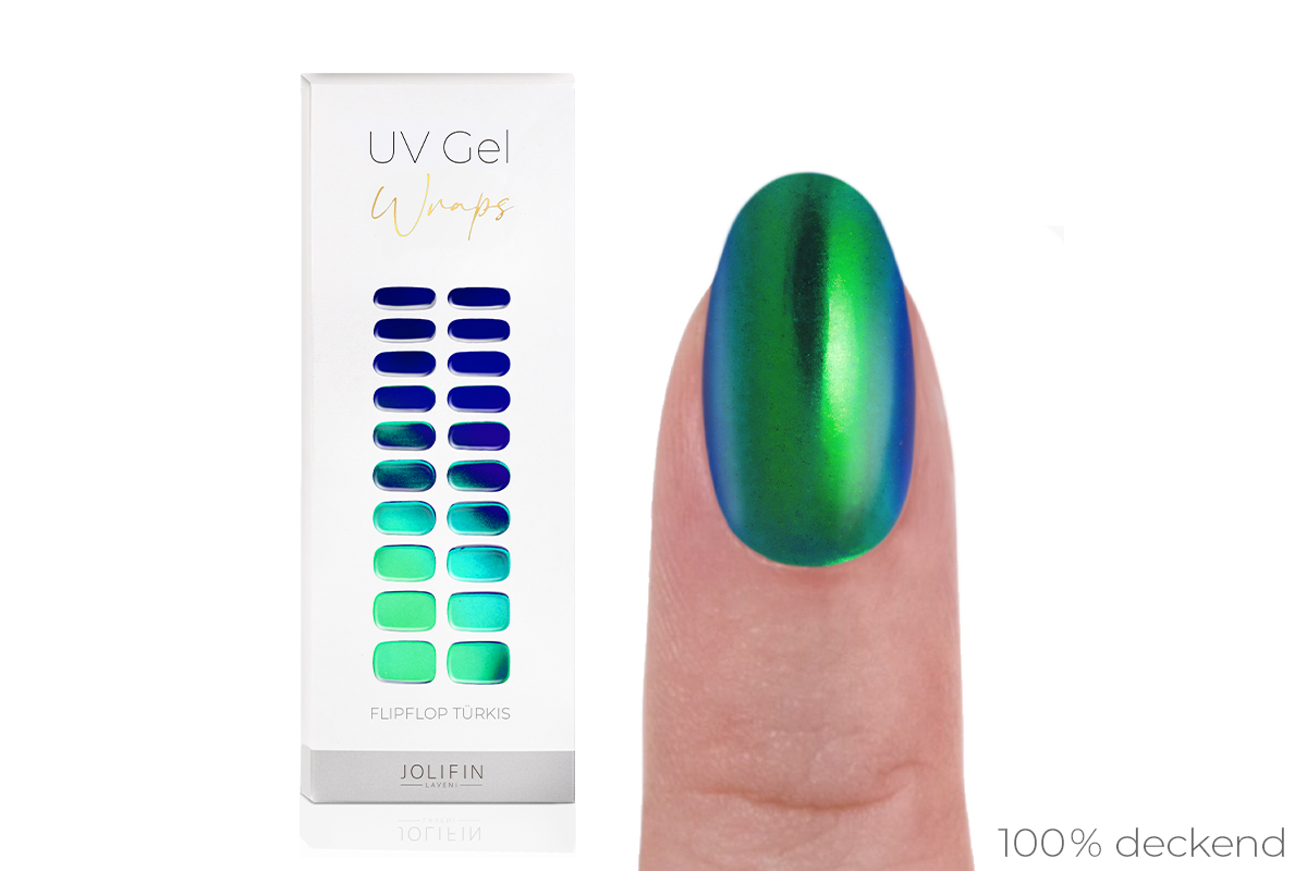 Jolifin LAVENI UV Gel-Wraps - FlipFlop türkis