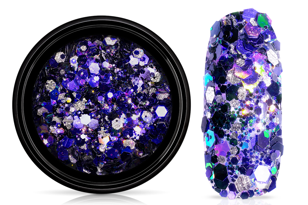 Jolifin LAVENI Chameleon Glittermix - silver-purple