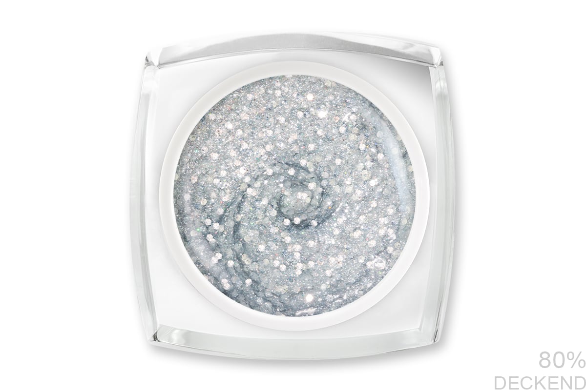 Jolifin LAVENI Farbgel - silver Glitter 5ml