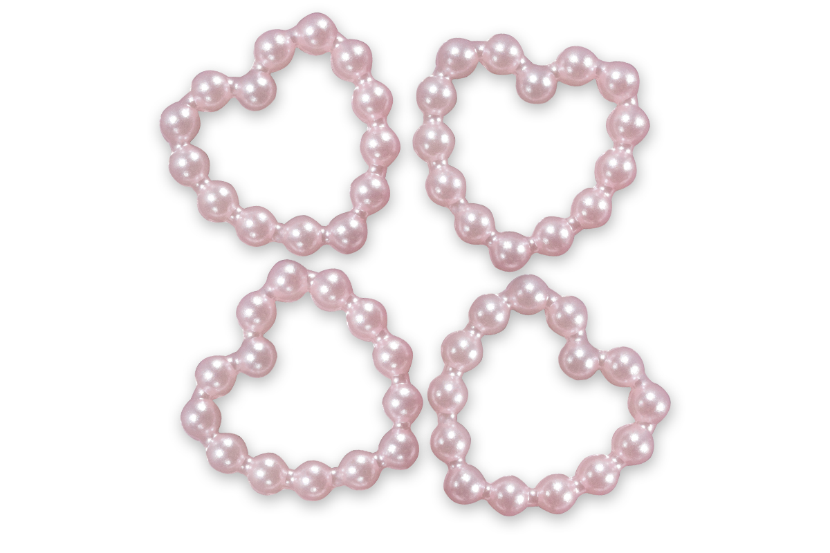 Jolifin Overlay - Pearls heart pink