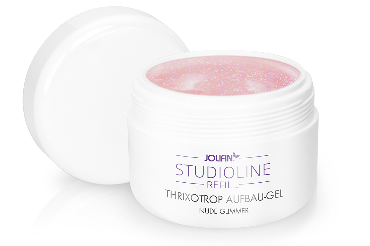 Jolifin Studioline Refill - Thixotrop Aufbau-Gel nude Glimmer 250ml