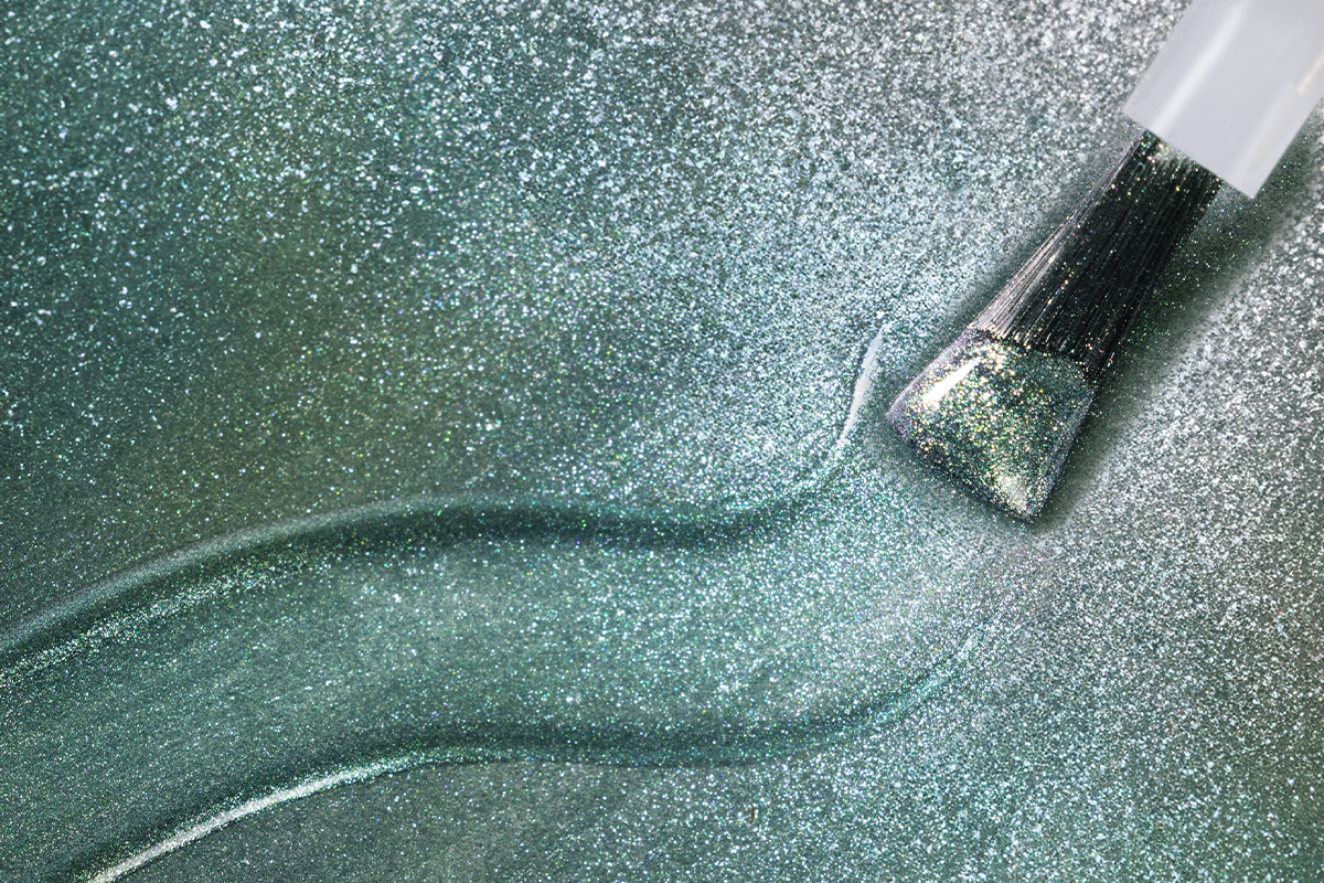 Jolifin LAVENI Shellac - Cat-Eye 9D chameleon silver-green 10ml