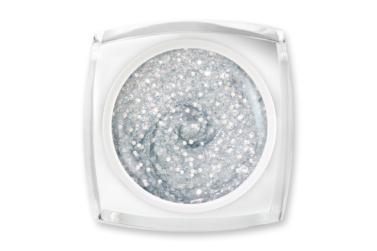 Jolifin LAVENI Farbgel - silver Glitter 5ml