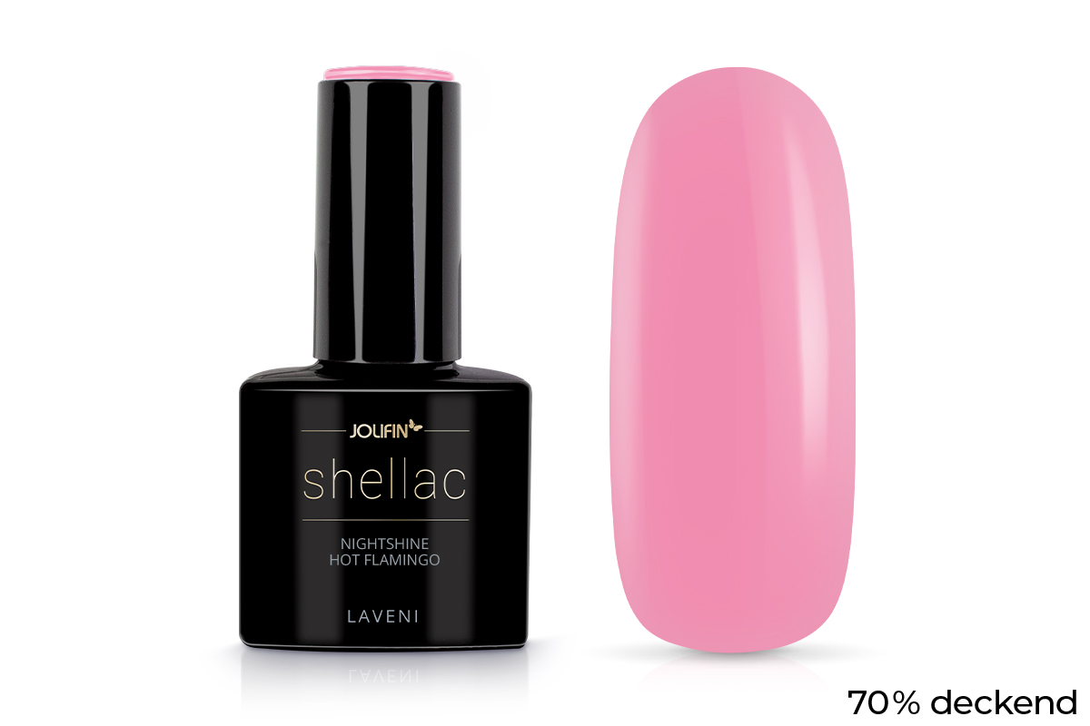 Jolifin LAVENI Shellac - nightshine hot flamingo 10ml
