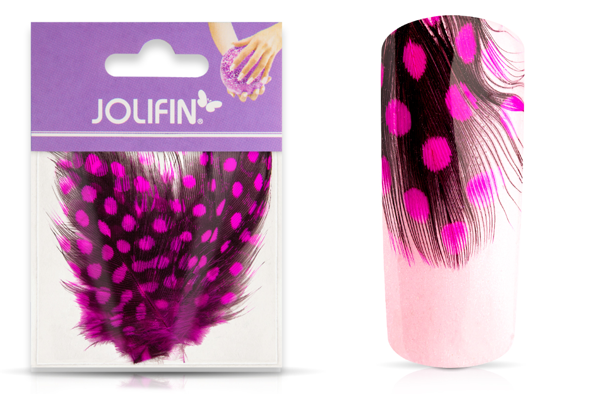 Jolifin Nailart Feder pink leopard