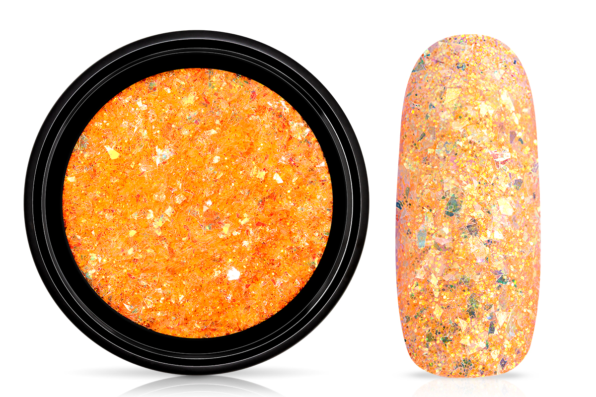 Jolifin LAVENI Mermaid Flakes Glitter - orange