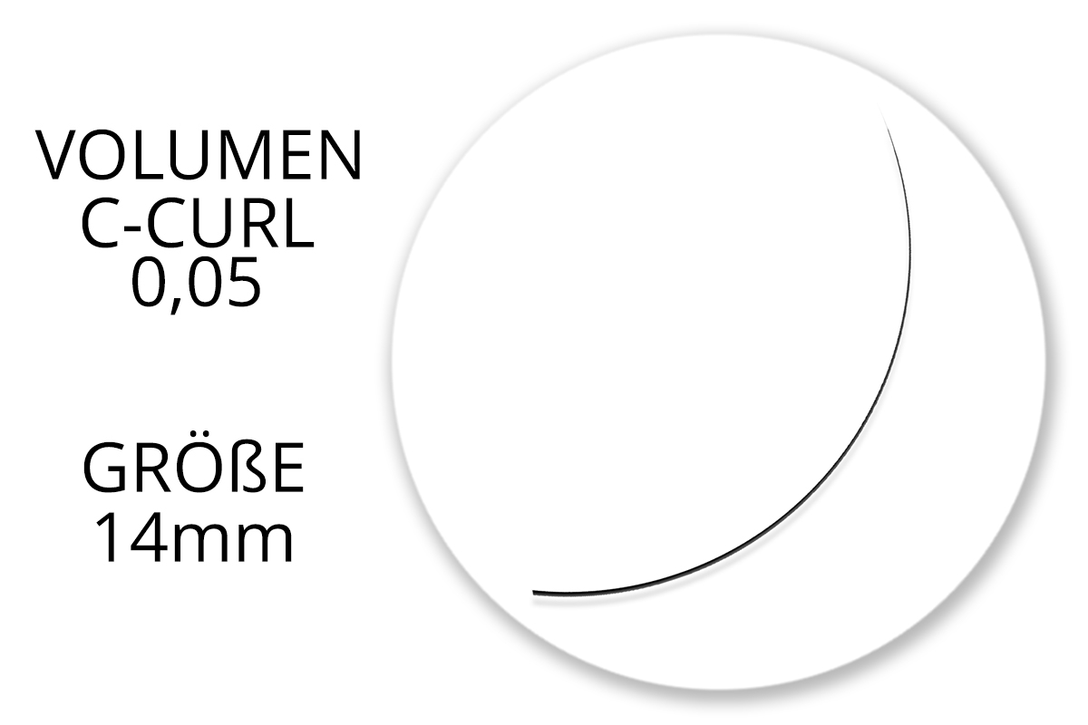 Jolifin Lashes - SingleBox 14mm - Volumen C-Curl 0,05