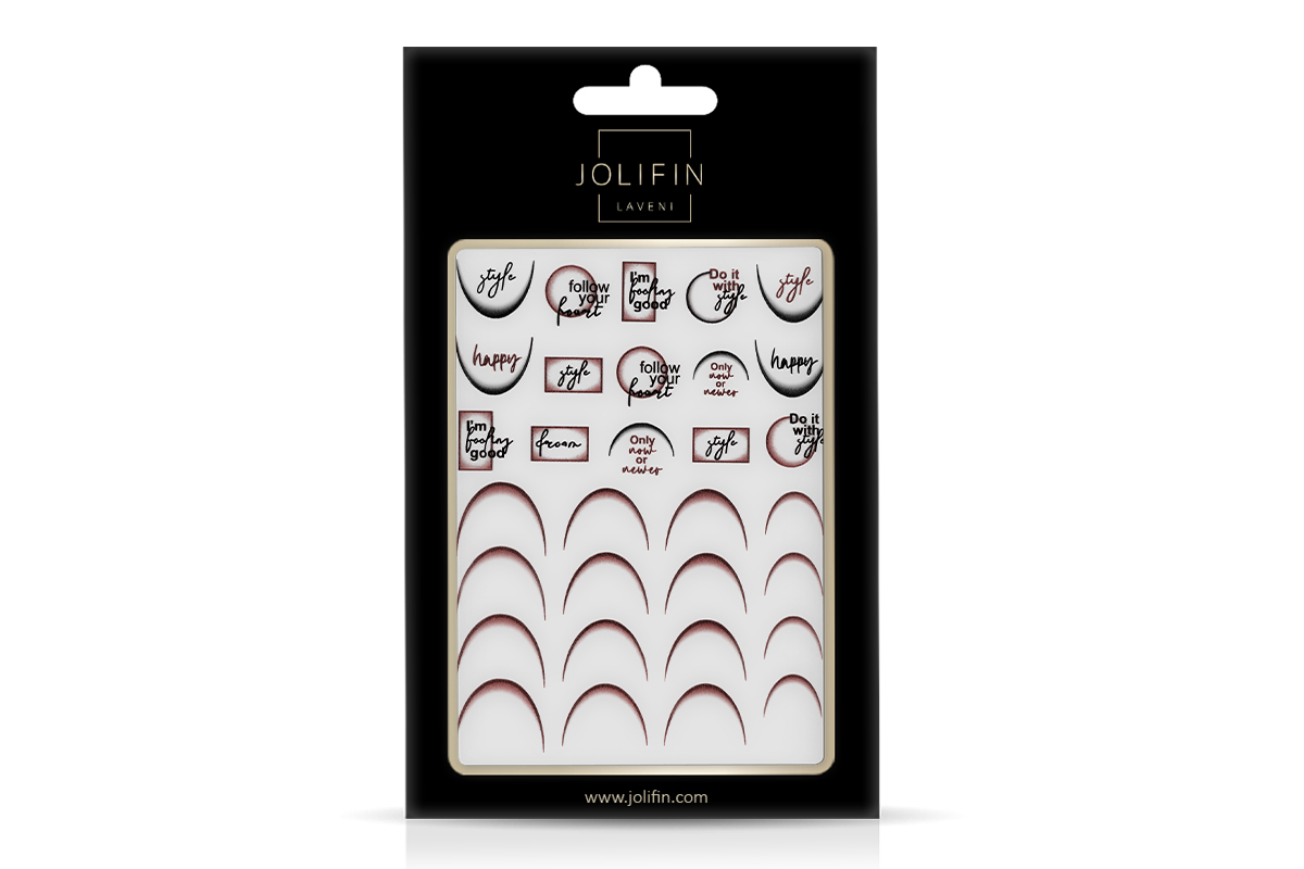 Jolifin LAVENI XL Stickers - Ombre French round brown