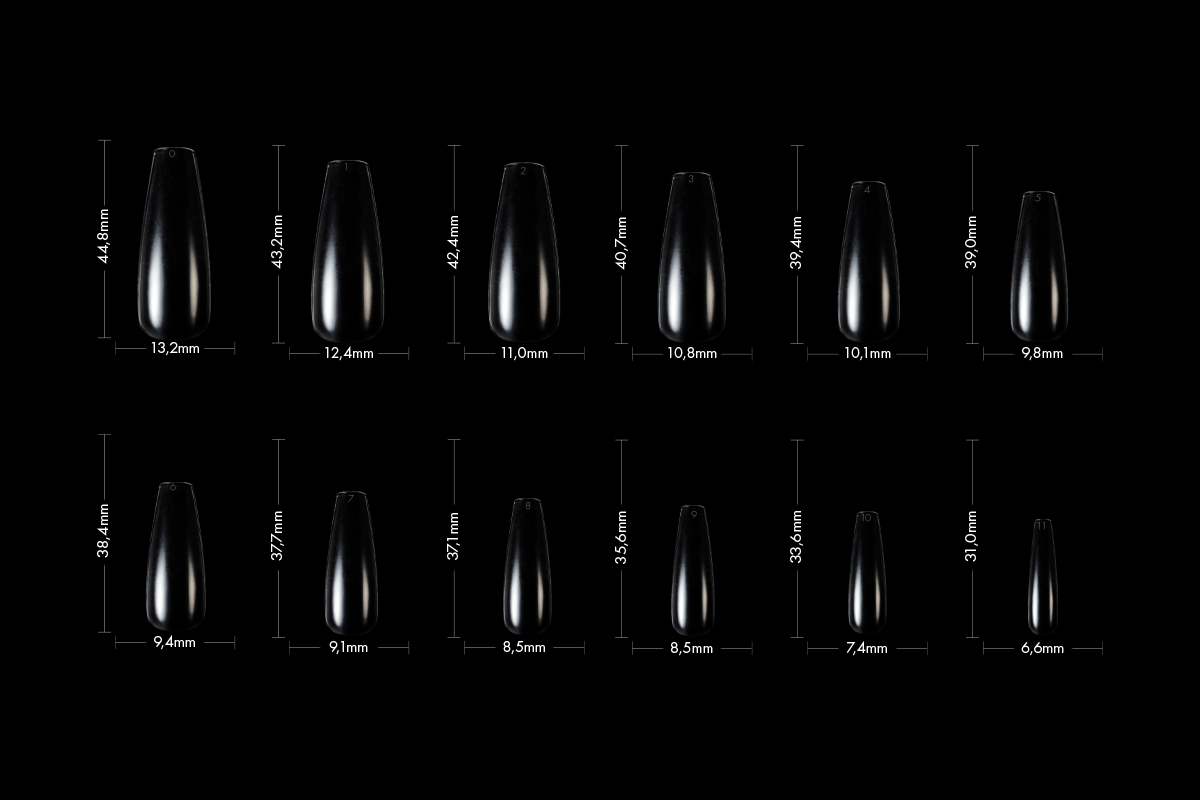 Jolifin 120 tip box Press-On Ballerina - XXL extra strong