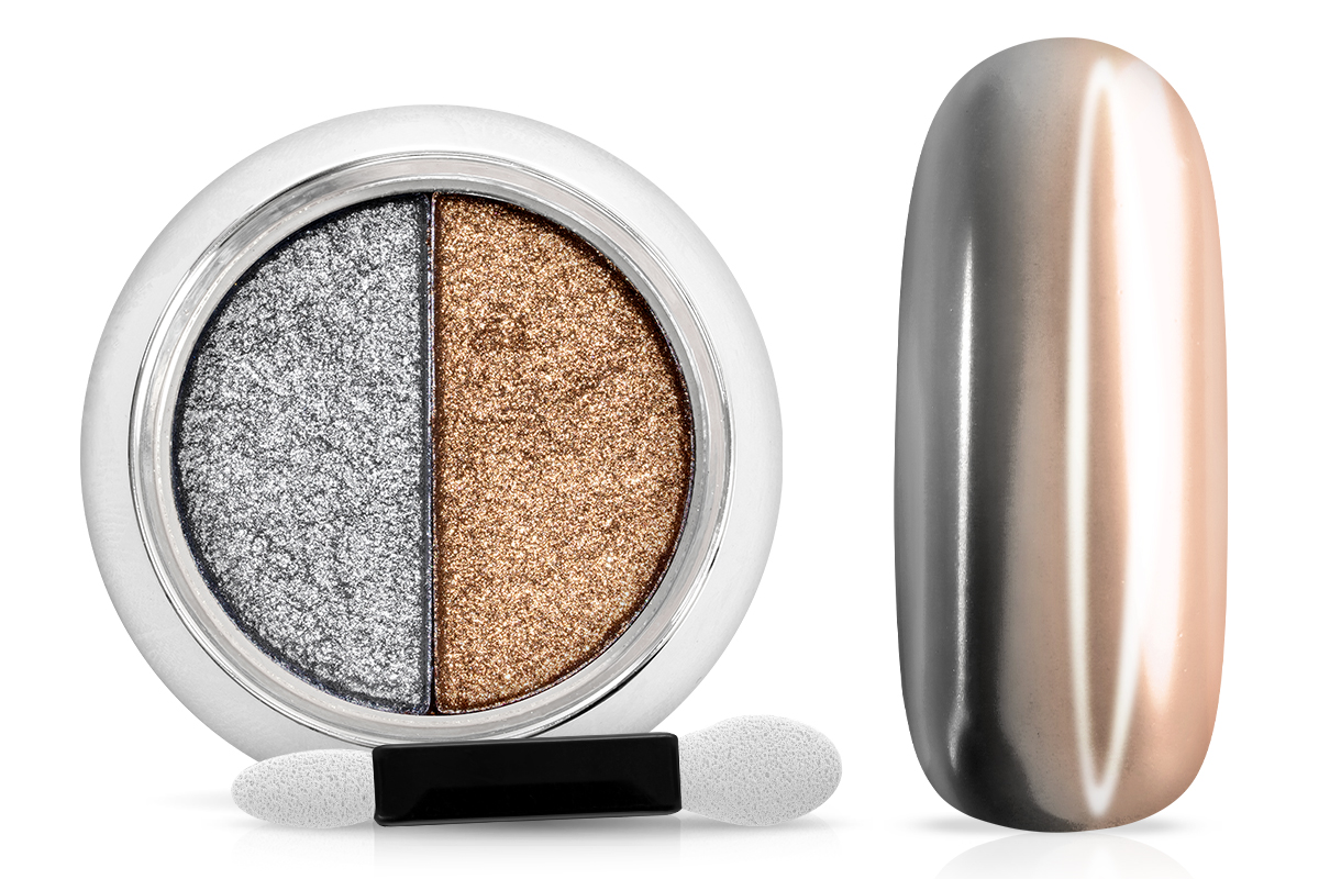 Jolifin Mirror-Chrome Compact Pigment - silver & copper