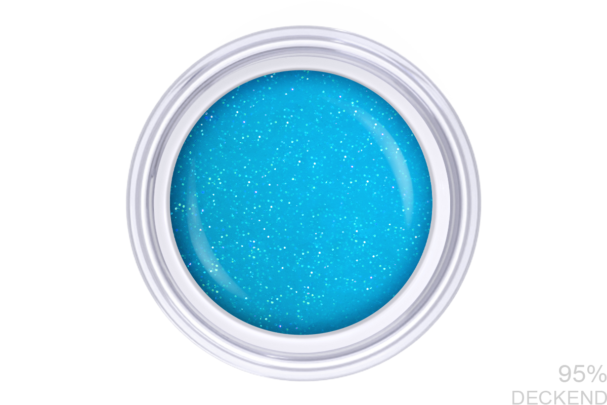 Jolifin Farbgel rainbow Glitter ocean blue 5ml