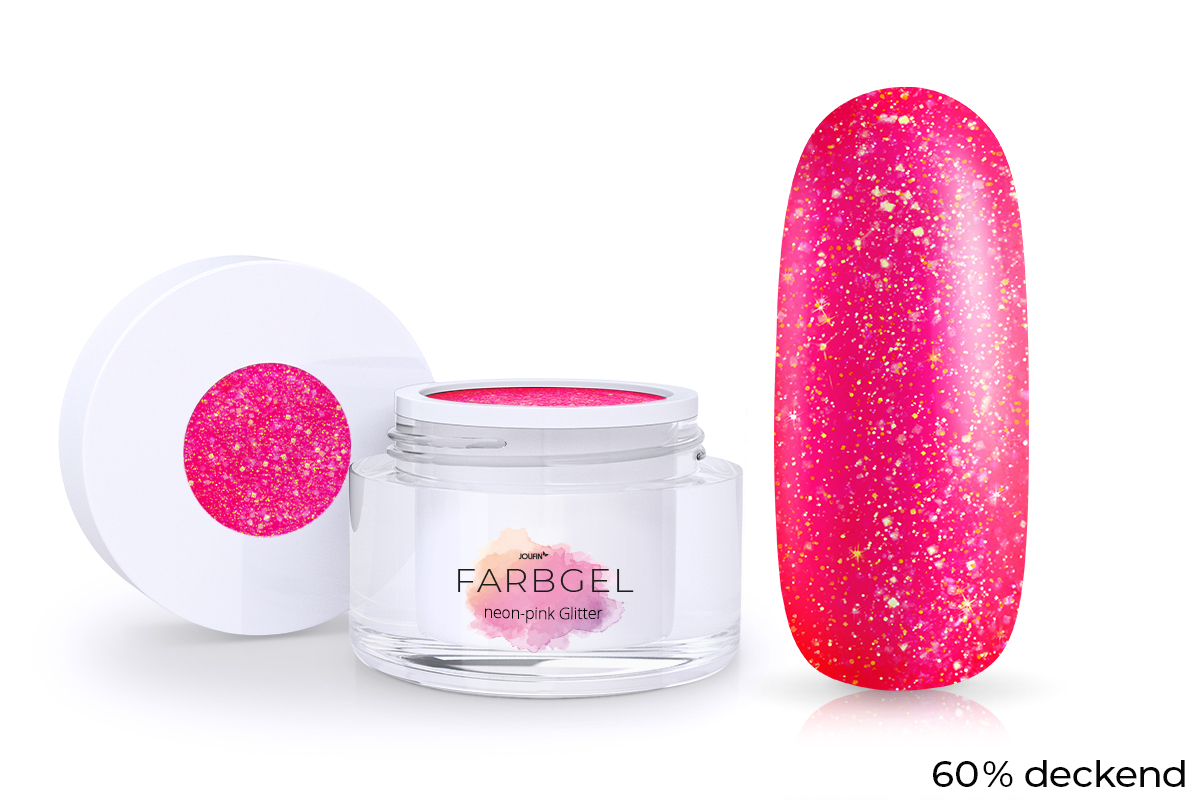 Jolifin Farbgel neon-pink Glitter 5ml