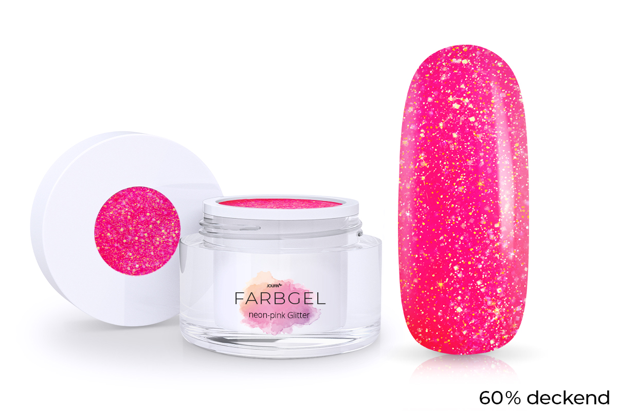 Jolifin Farbgel neon-pink Glitter 5ml