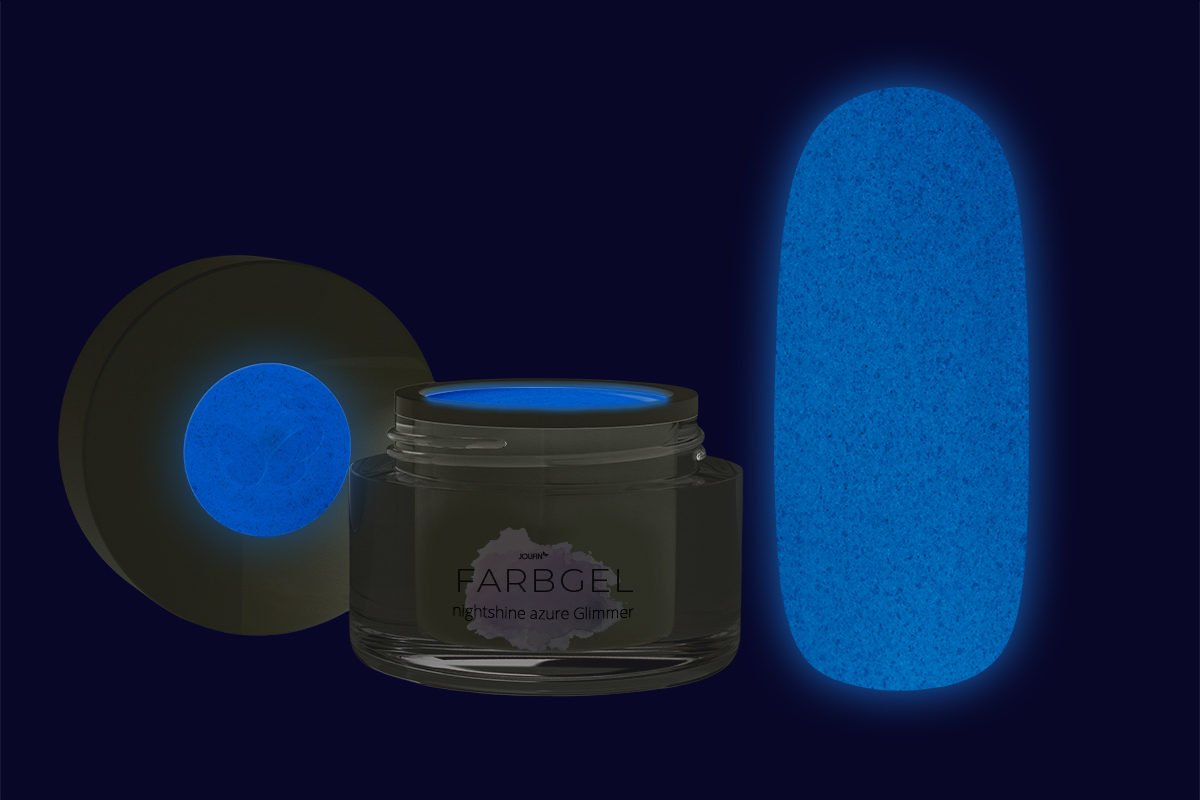 Jolifin Farbgel Nightshine azure Glimmer 5ml