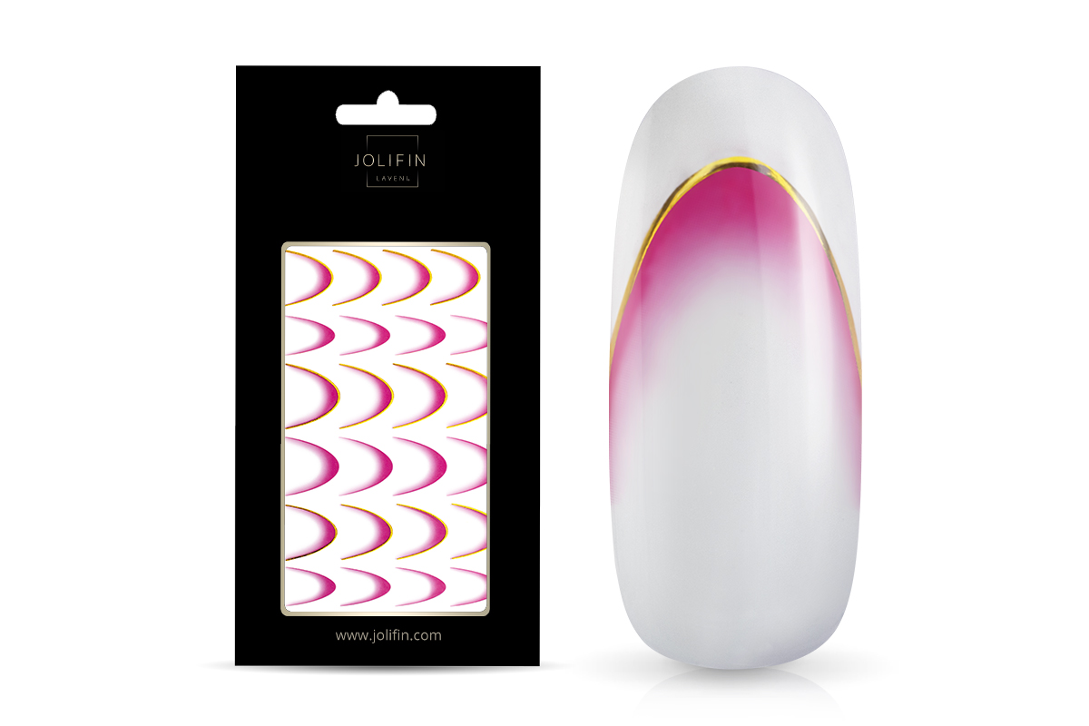 Jolifin LAVENI XL Stickers - Ombre French gold & pink