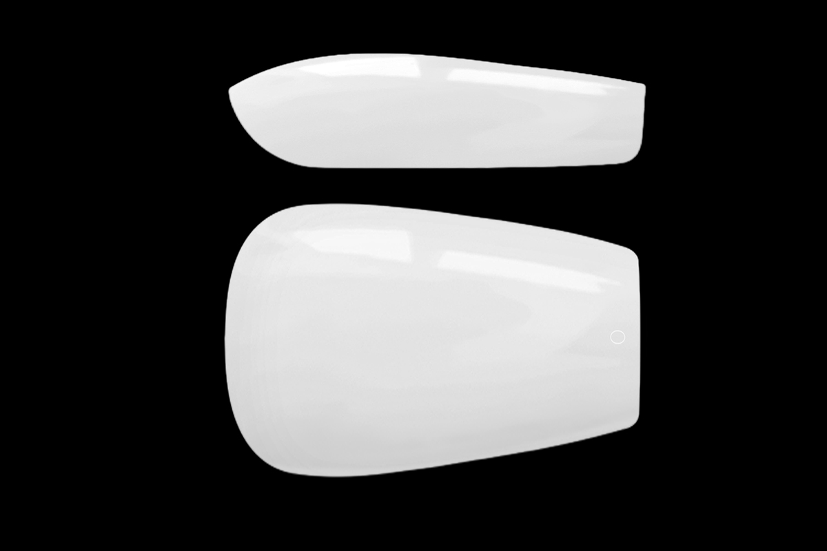 Jolifin 150er Tipbox Press-On Coffin - short milky white