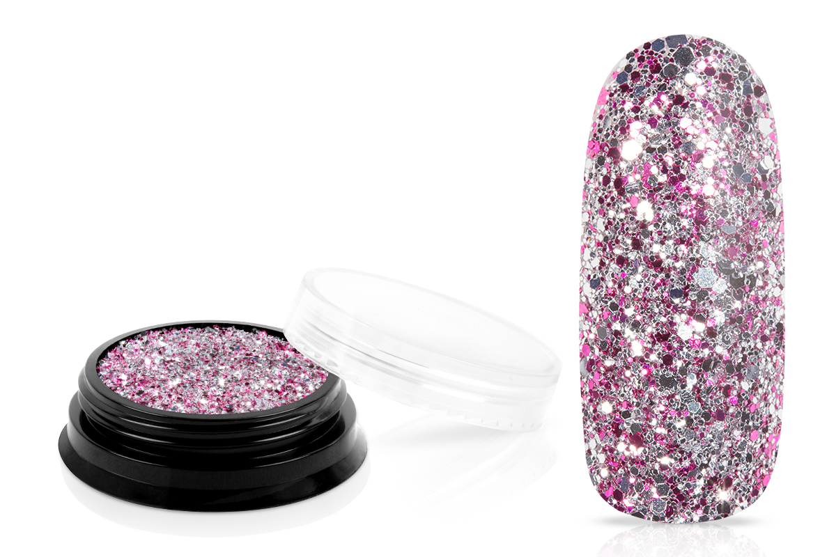 Jolifin LAVENI Luxury Glitter - silver magenta