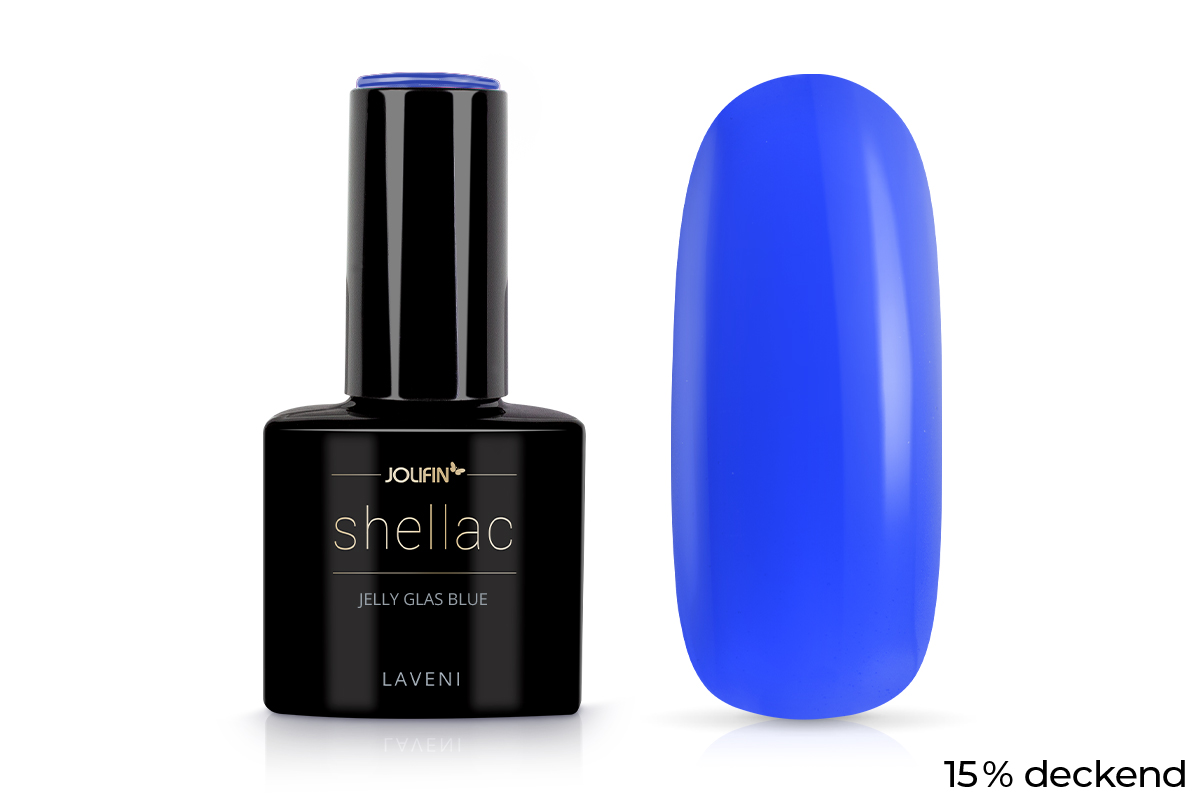Jolifin LAVENI Shellac - Jelly Glas blue 10ml