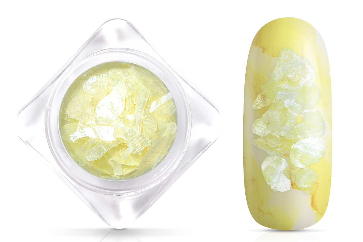 Jolifin Mother of Pearl Nail Art - pastel-yellows seashell