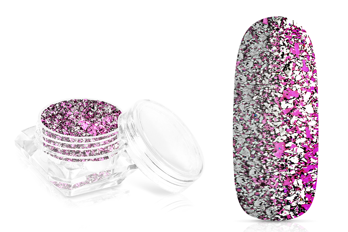 Jolifin LAVENI Mirror-Flakes - silver candy