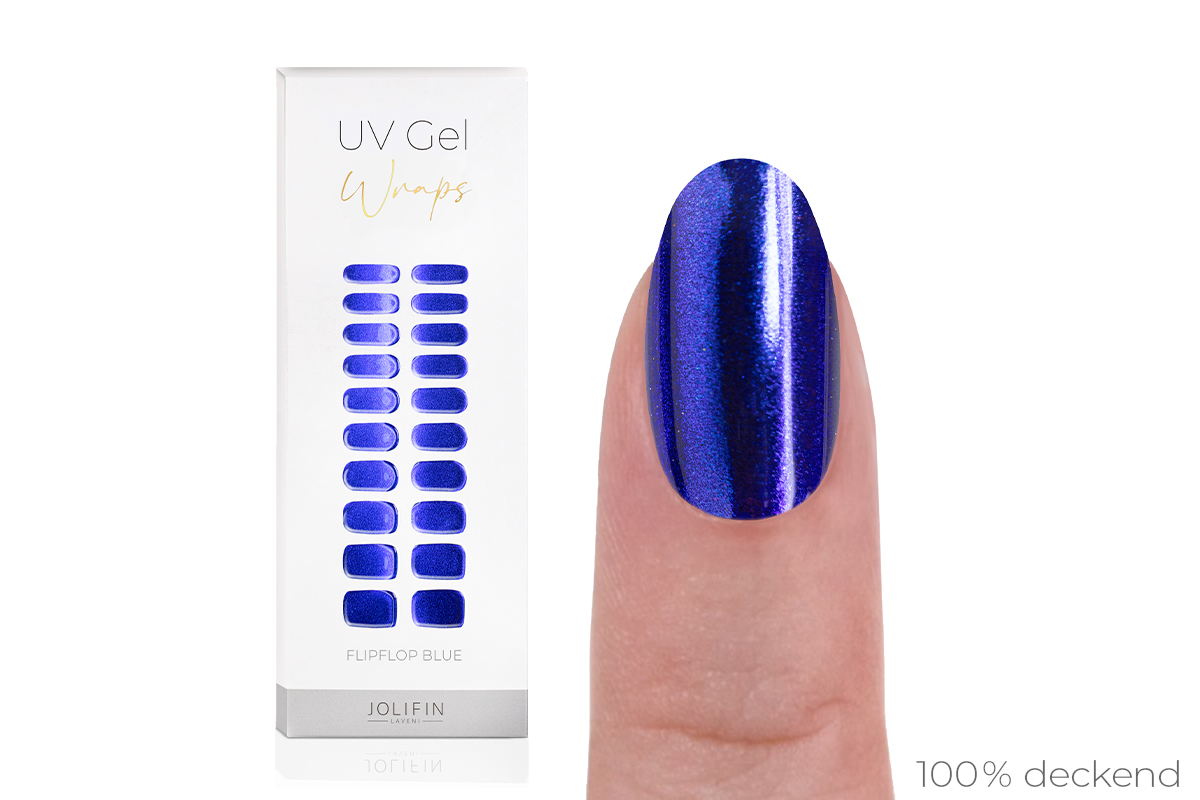 Jolifin LAVENI UV Gel-Wraps - FlipFlop blue