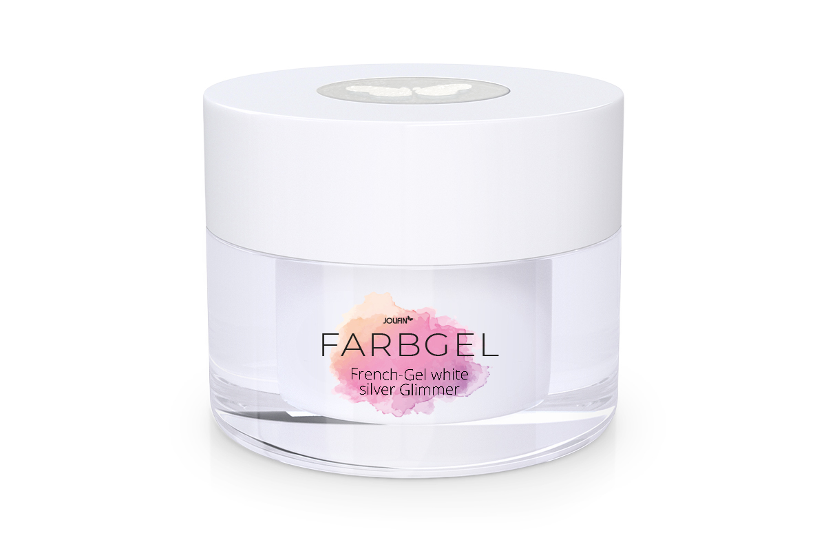 Jolifin Farbgel French-Gel white silver Glimmer 5ml