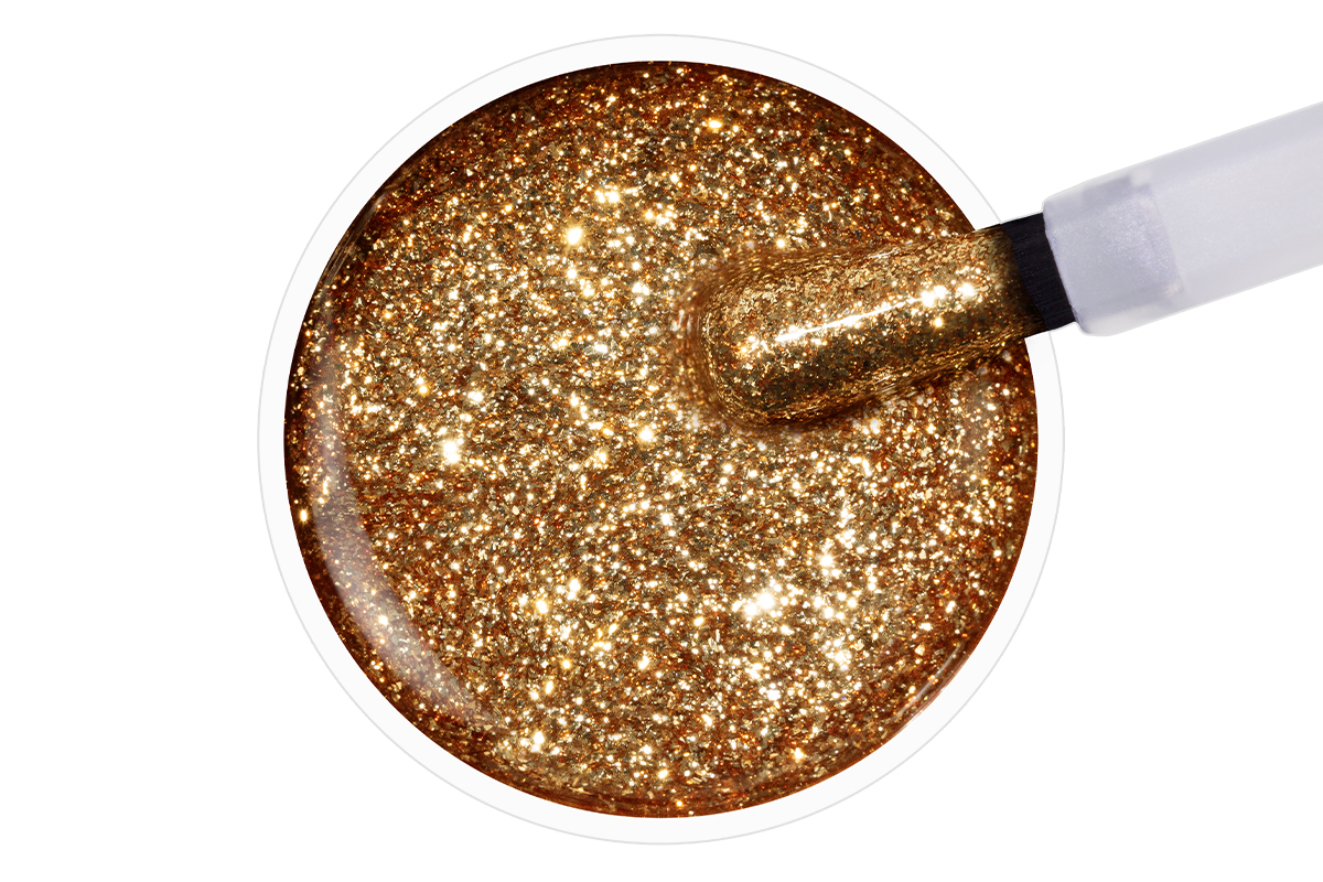 Jolifin LAVENI Shellac - golden Glitter 10ml