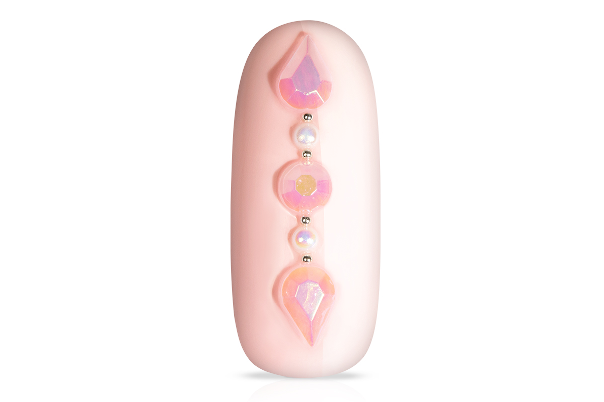 Jolifin XL Strass-Display - silver & pastell-pink mix