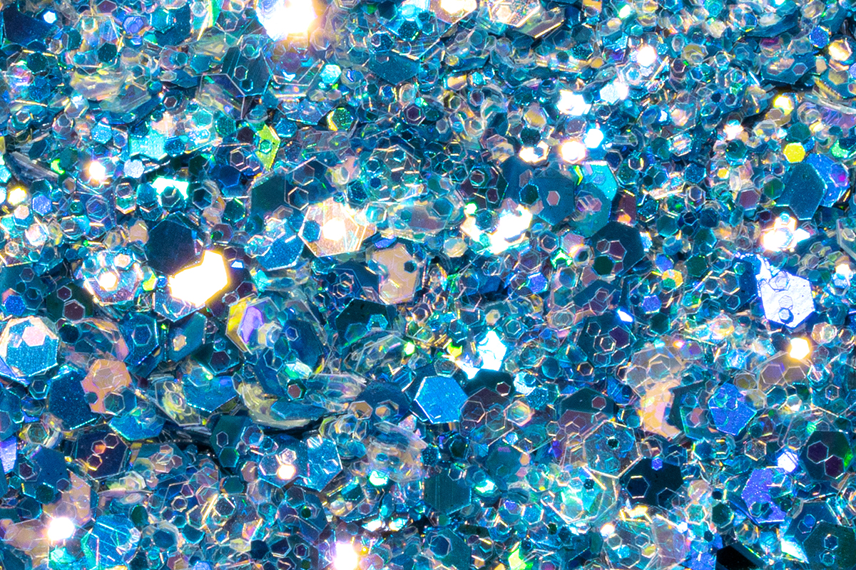 Jolifin LAVENI Sparkle Glitter - hologramm türkis