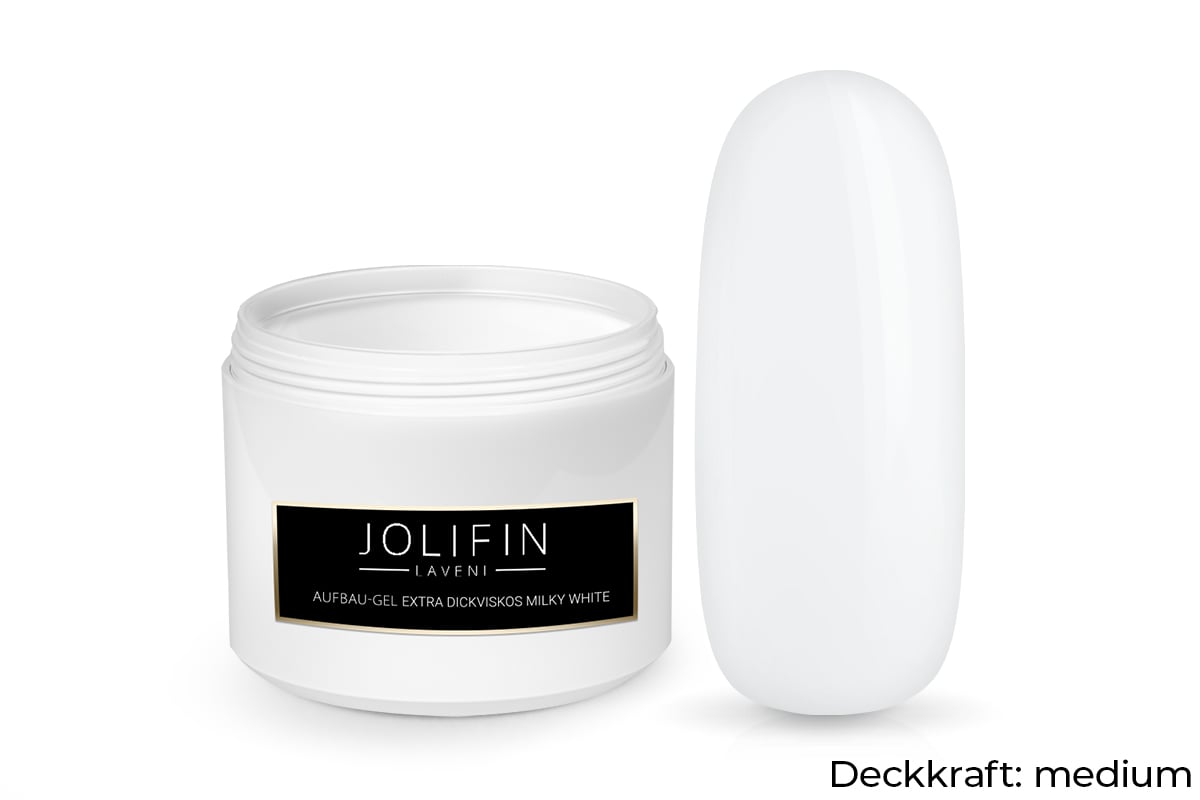 Jolifin LAVENI Refill - Aufbau-Gel extra dickviskos milky white 250ml